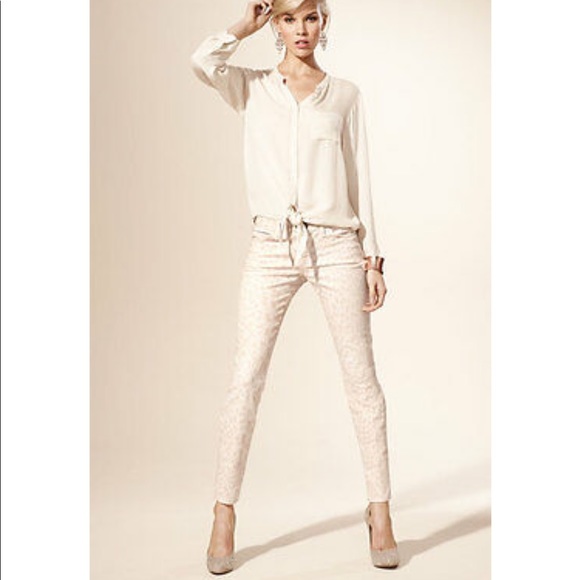 Current/Elliott The Stiletto Skinny Jeans in Dusty Peach Leopard - Picture 3 of 16